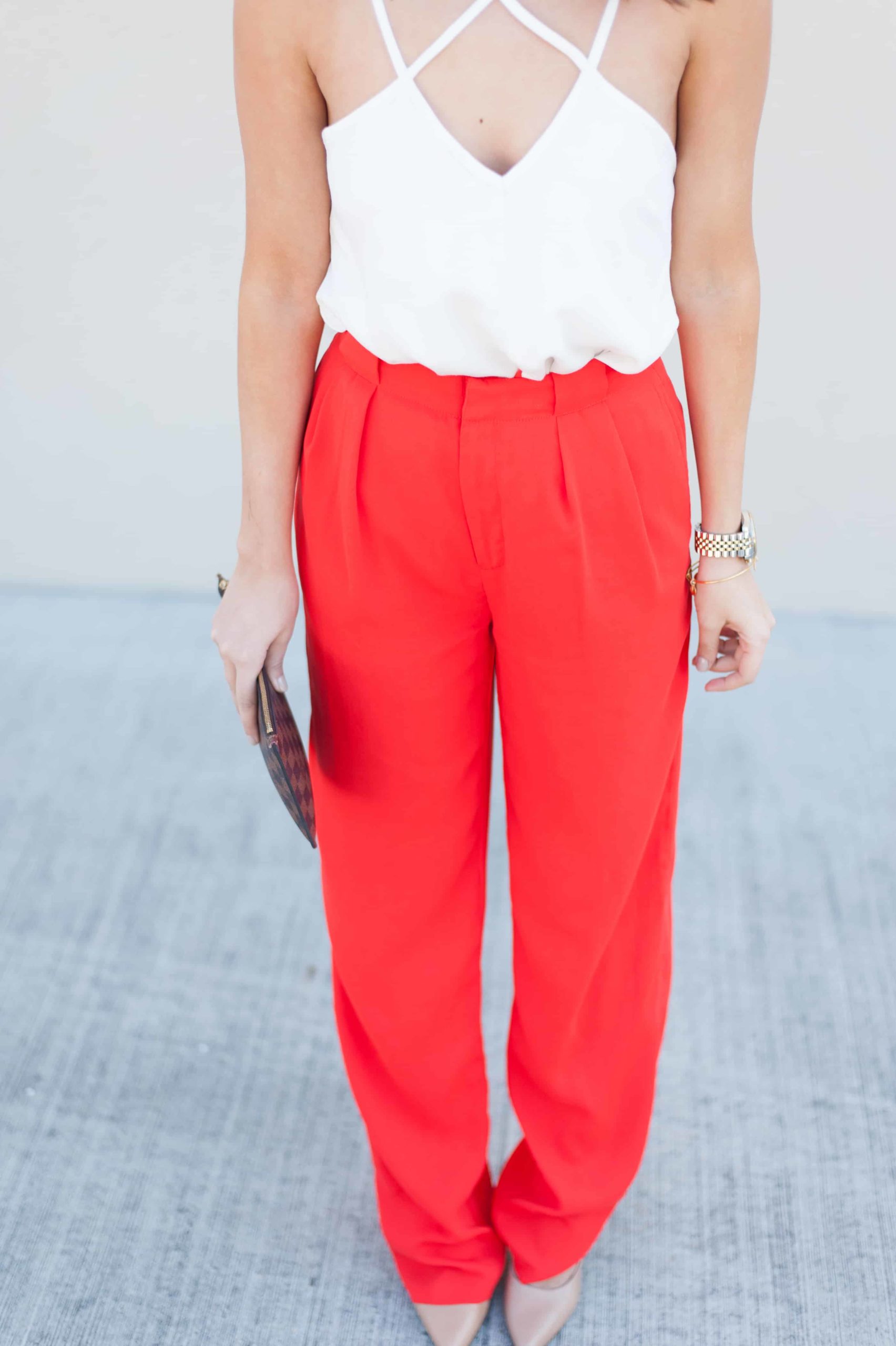 Dress Up Buttercup | Houston Fashion Blog - Dede Raad | Red Wide Leg