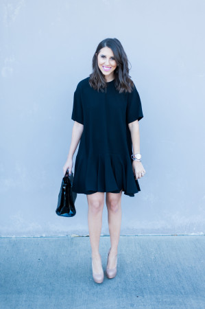 Dress Up Buttercup | Houston Fashion Blog - Dede Raad | French Connection Drop Waist Knit Dress