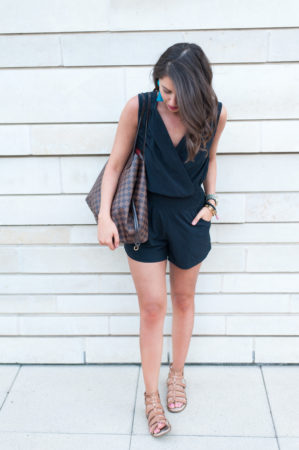 Dress Up Buttercup // A Houston-based fashion and inspiration blog developed to daily inspire your own personal style by Dede Raad | Black Romper for a Black Day