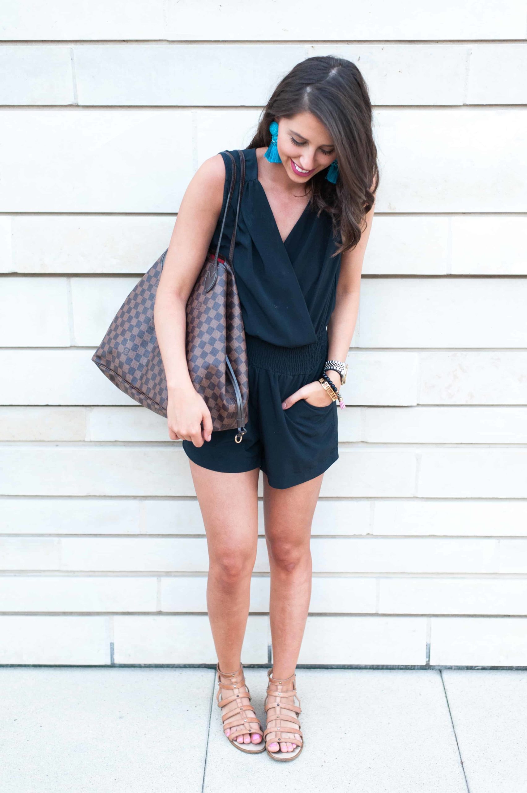 Dress Up Buttercup // A Houston-based fashion and inspiration blog developed to daily inspire your own personal style by Dede Raad | Black Romper for a Black Day