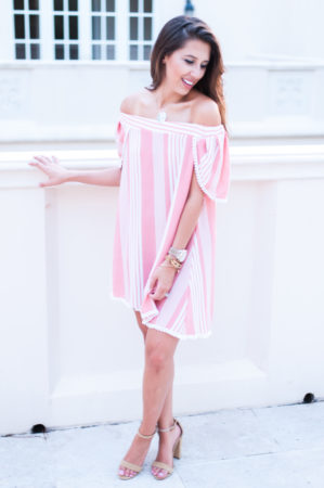 Dress Up Buttercup | Houston Fashion Blog - Dede Raad | OTS Stripe Dress Under $27