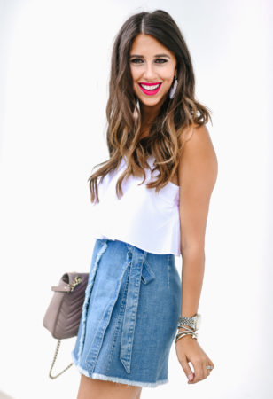 Dede Raad, Dress Up Buttercup, Houston Blogger, Fashion Blogger, A Spin on Denim Skirts