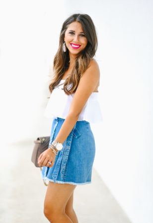 Dede Raad, Dress Up Buttercup, Houston Blogger, Fashion Blogger, A Spin on Denim Skirts