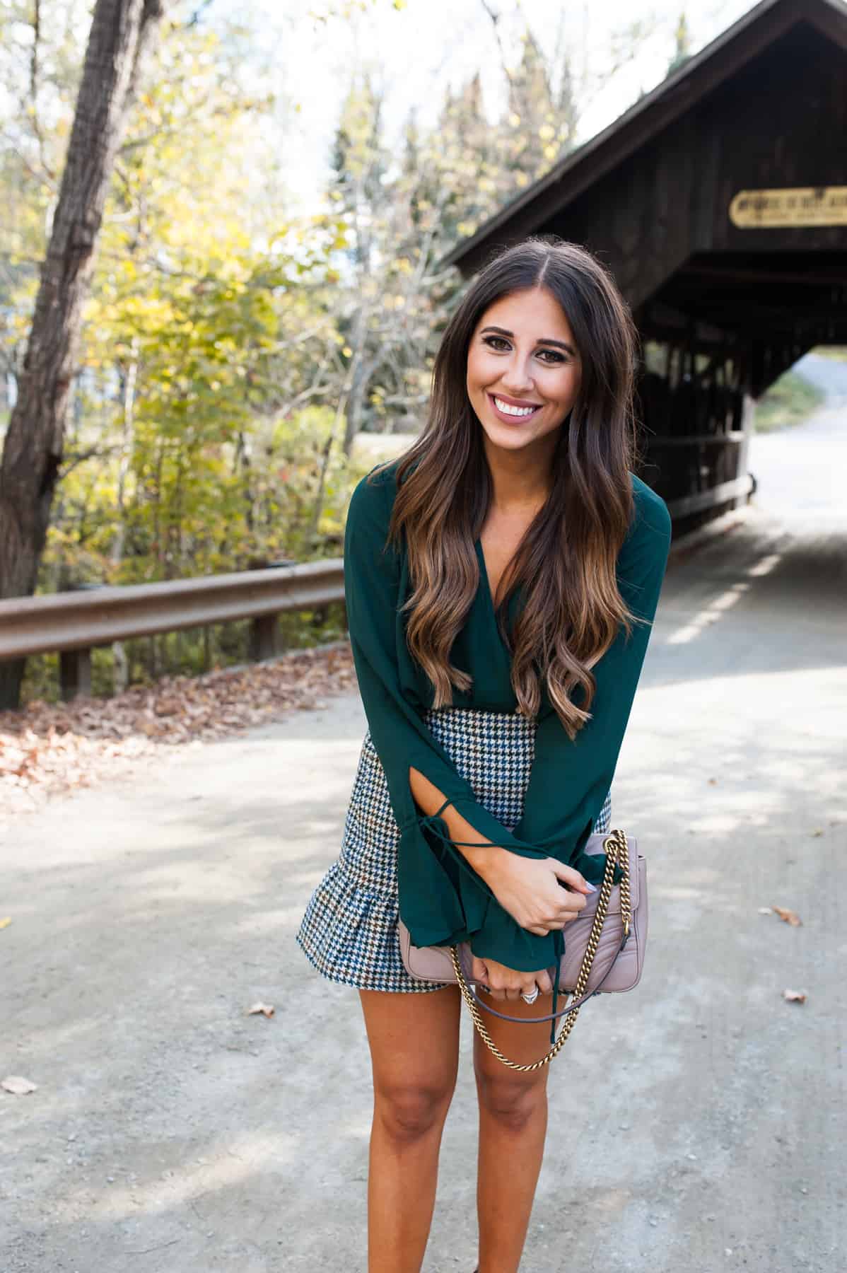 Fall Covered Bridge I Dress Up Buttercup I Fashion Blogger