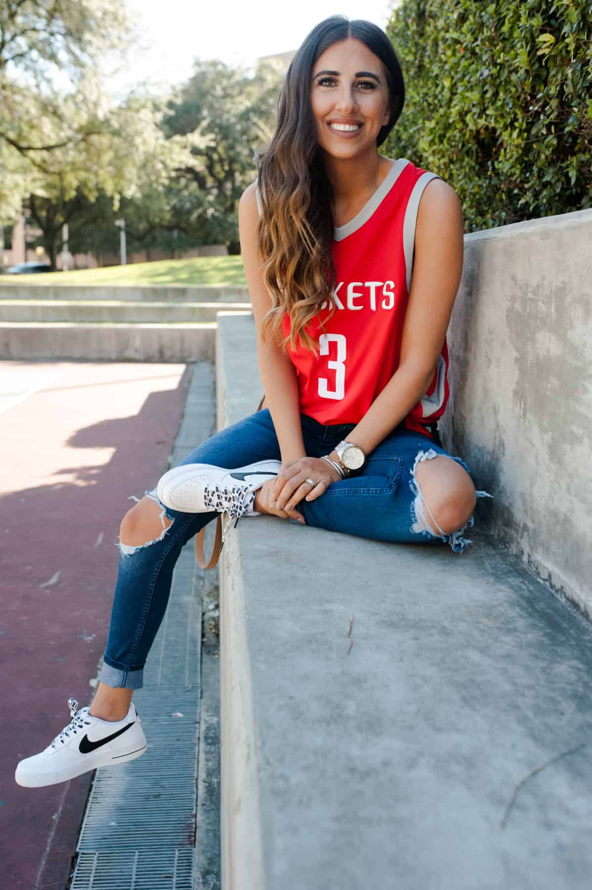 basketball jersey women outfit