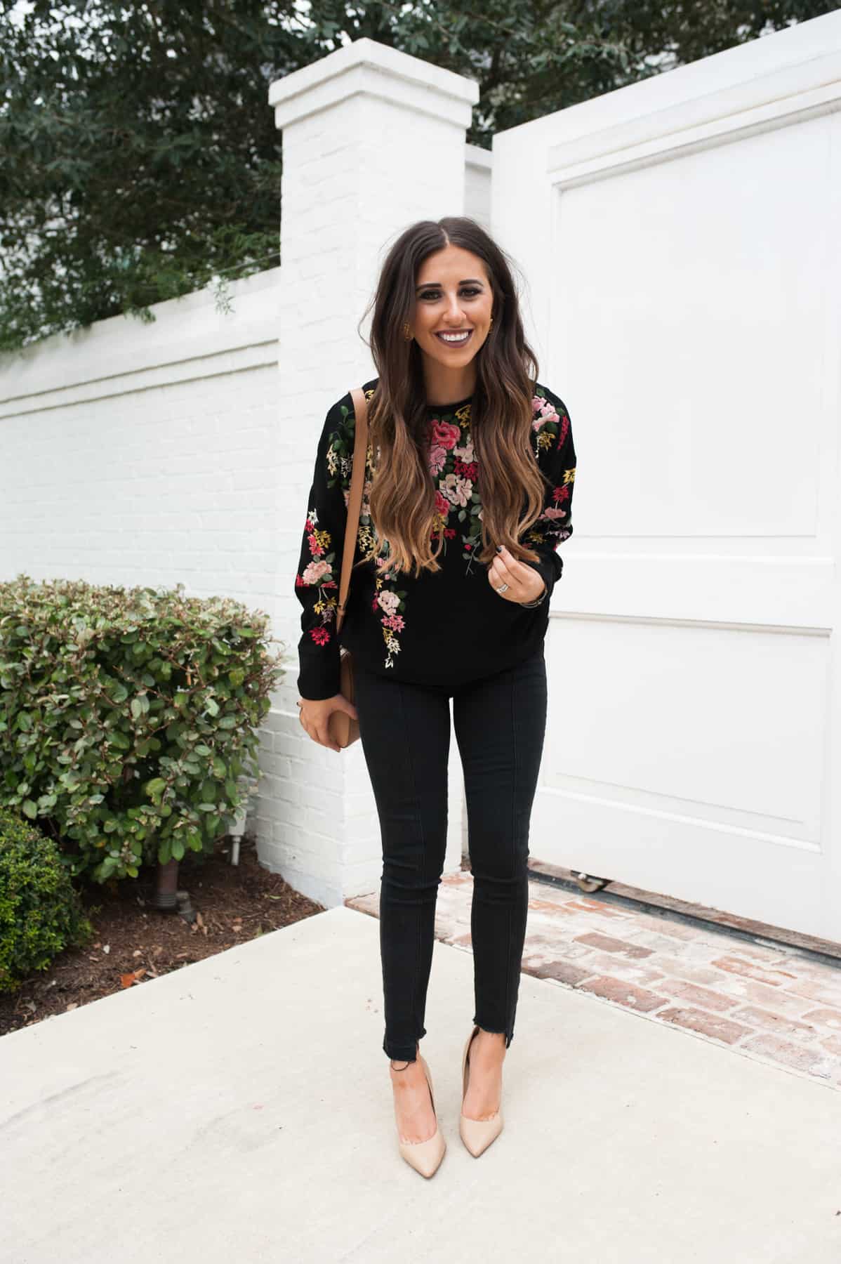 Embroidered Flower Sweatshirt | Dress Up Buttercup