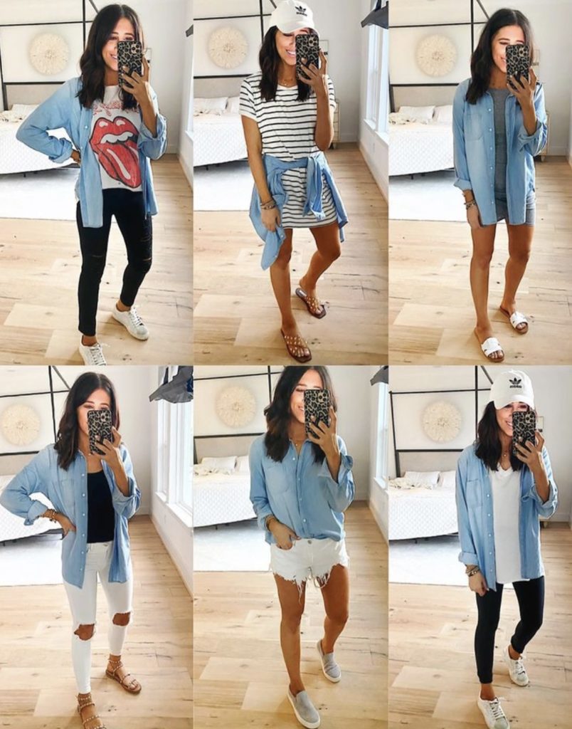 Chambray top outlet outfit