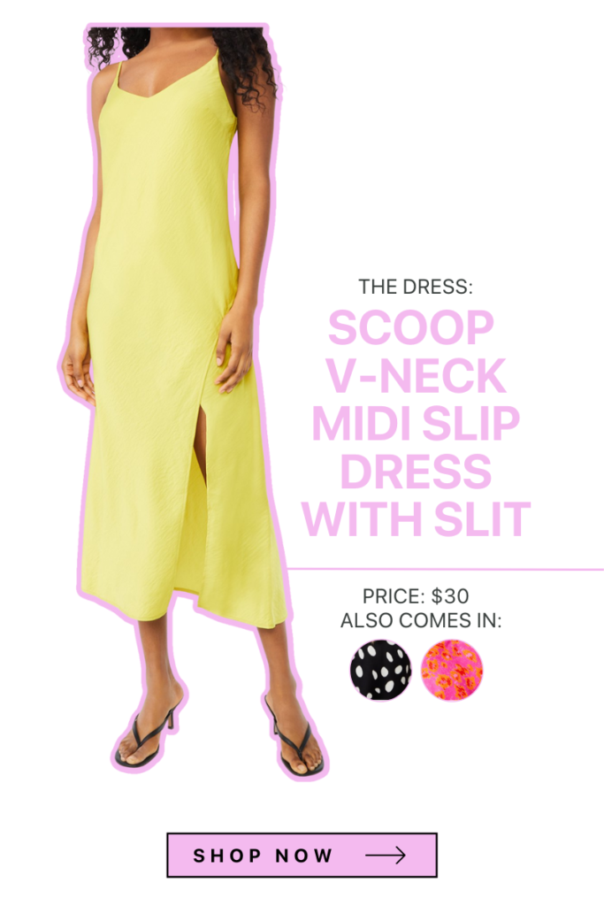 Neon yellow outlet slip dress