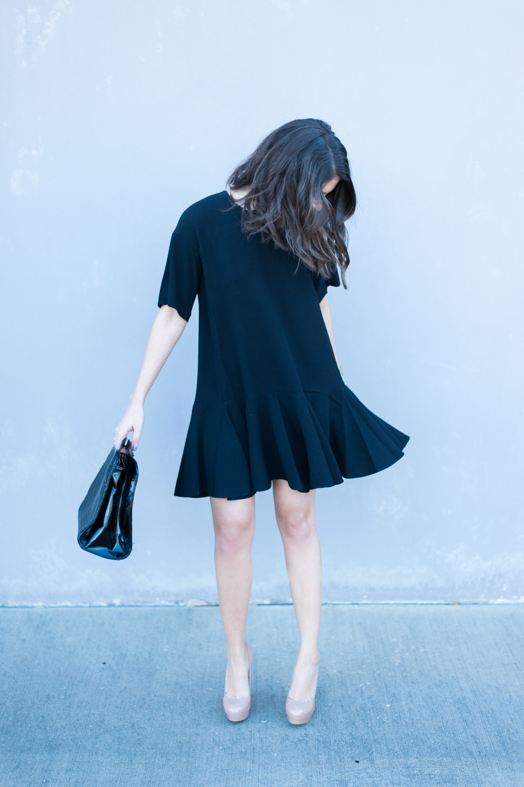 Dress Up Buttercup | Houston Fashion Blog - Dede Raad | French Connection Drop Waist Knit Dress